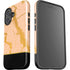 Pink Gold and Black Marble iPhone 16 Plus Impact Case